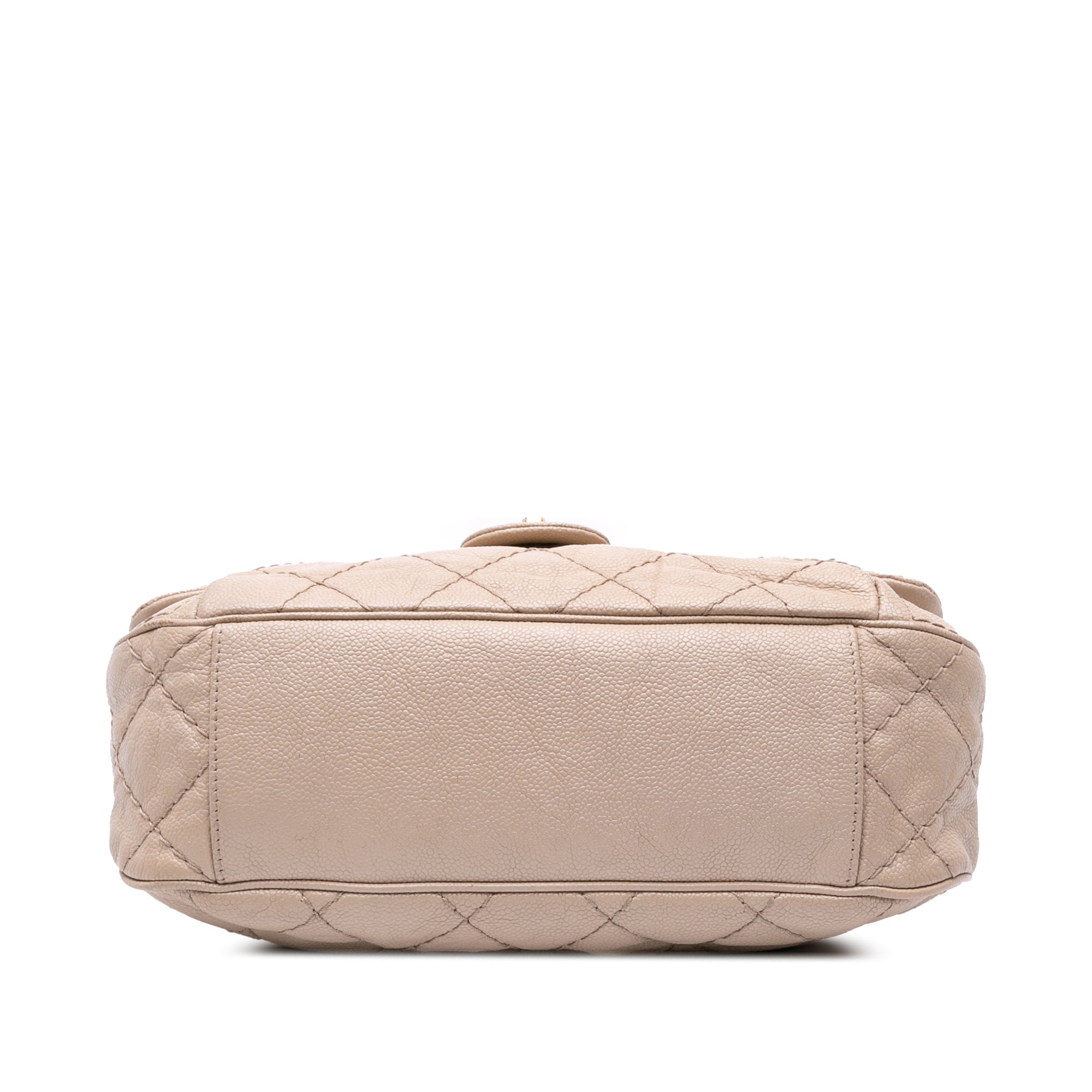 Medium Quilted Caviar Coco Pleats Messenger Flap