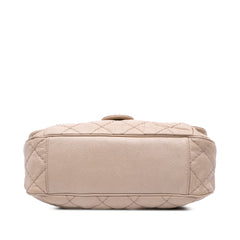Medium Quilted Caviar Coco Pleats Messenger Flap