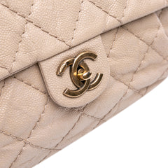 Medium Quilted Caviar Coco Pleats Messenger Flap