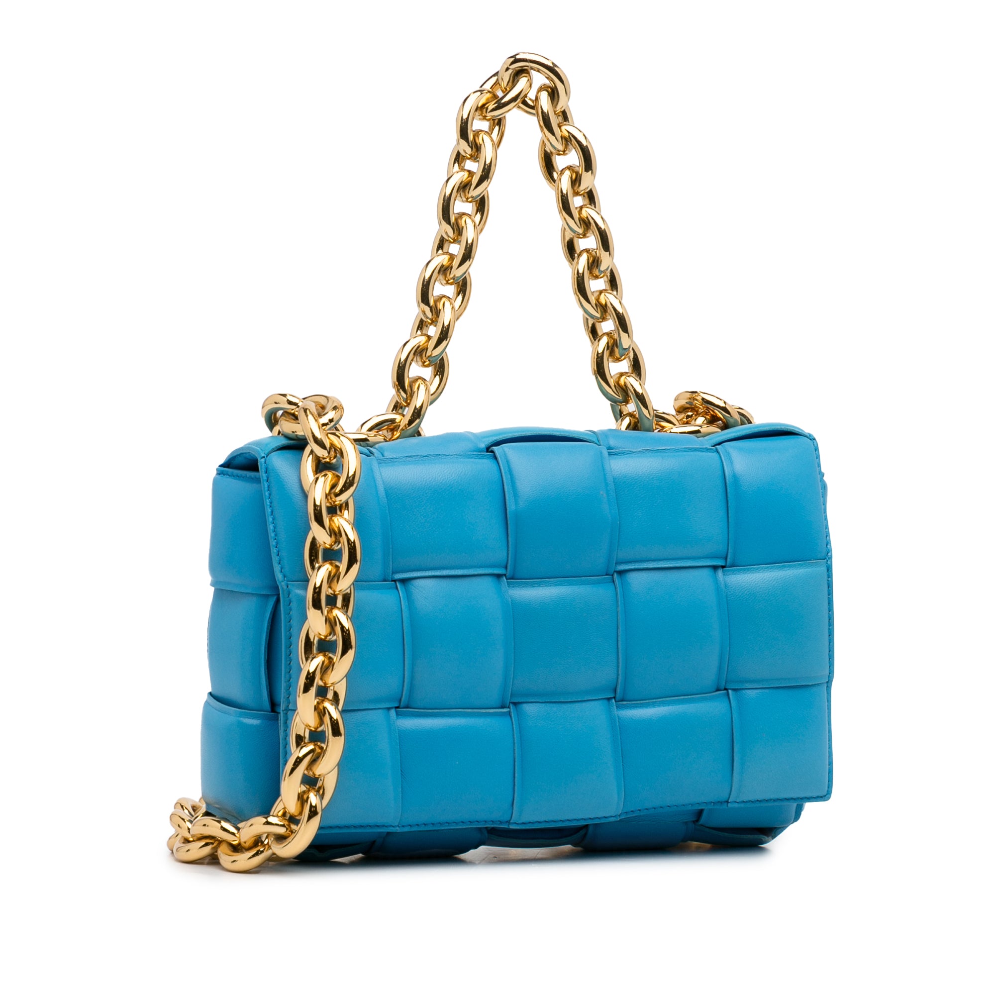 Lambskin Intrecciato Padded Chain Cassette Satchel_1