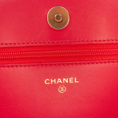 Quilted Caviar Boy Wallet on Chain