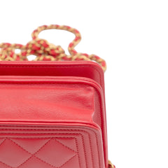 Quilted Caviar Boy Wallet on Chain