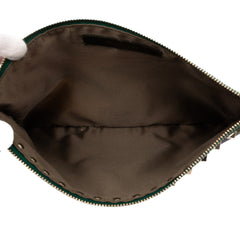 Nylon Rockstud Camouflage Zip Clutch