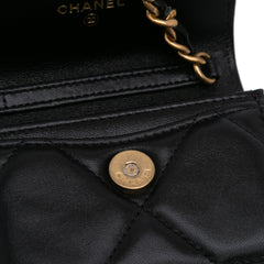 Lambskin 19 Flap Coin Purse With Chain