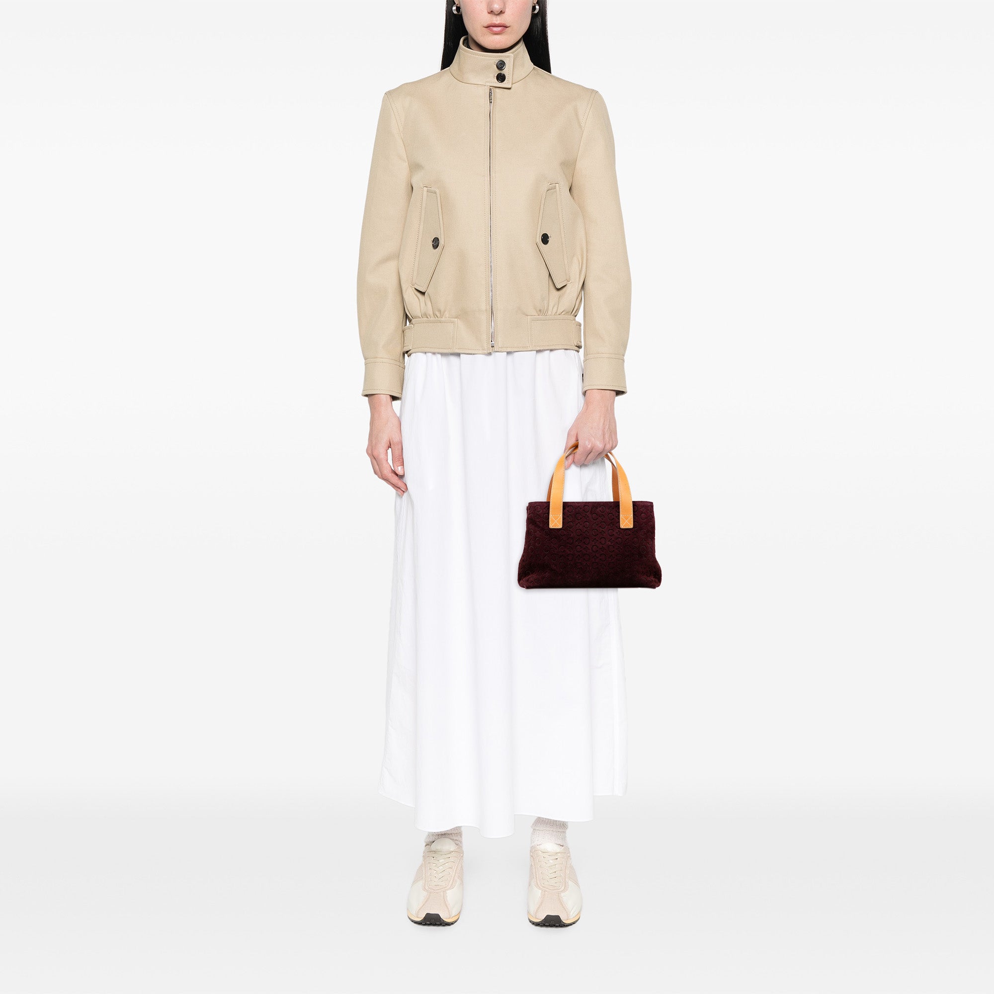 C Macadam Suede Handbag