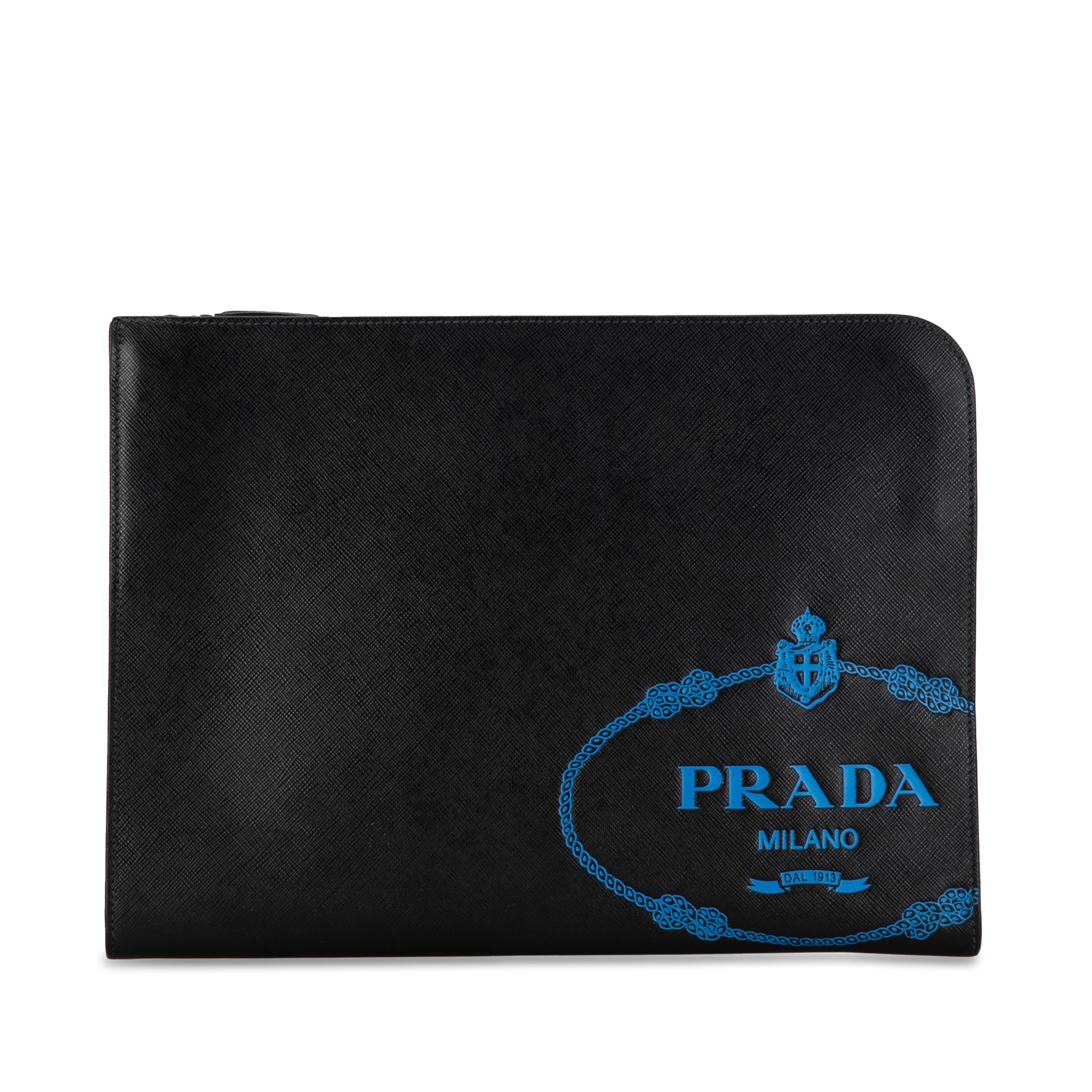 Saffiano Logo Clutch