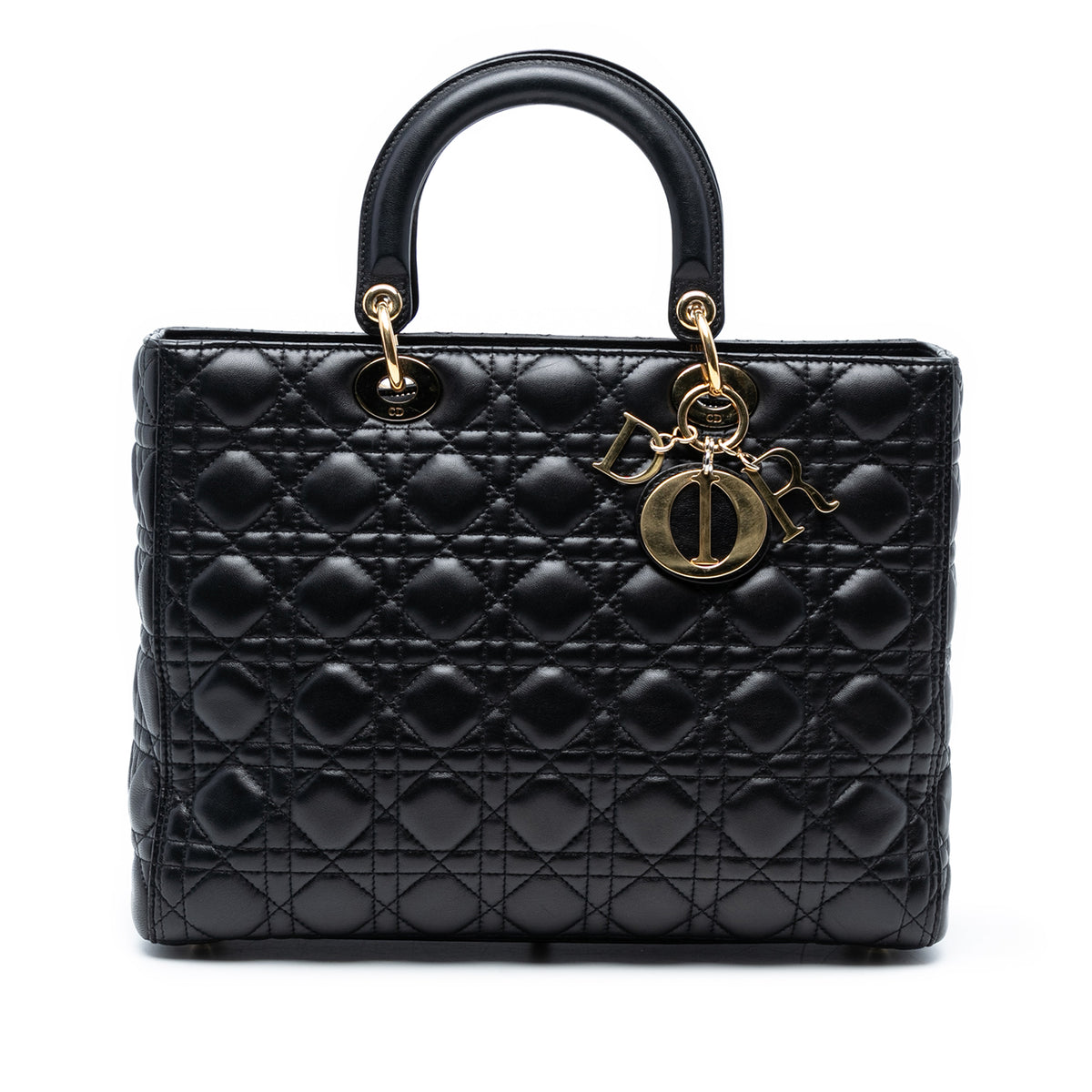 Large Lambskin Cannage Lady Dior
