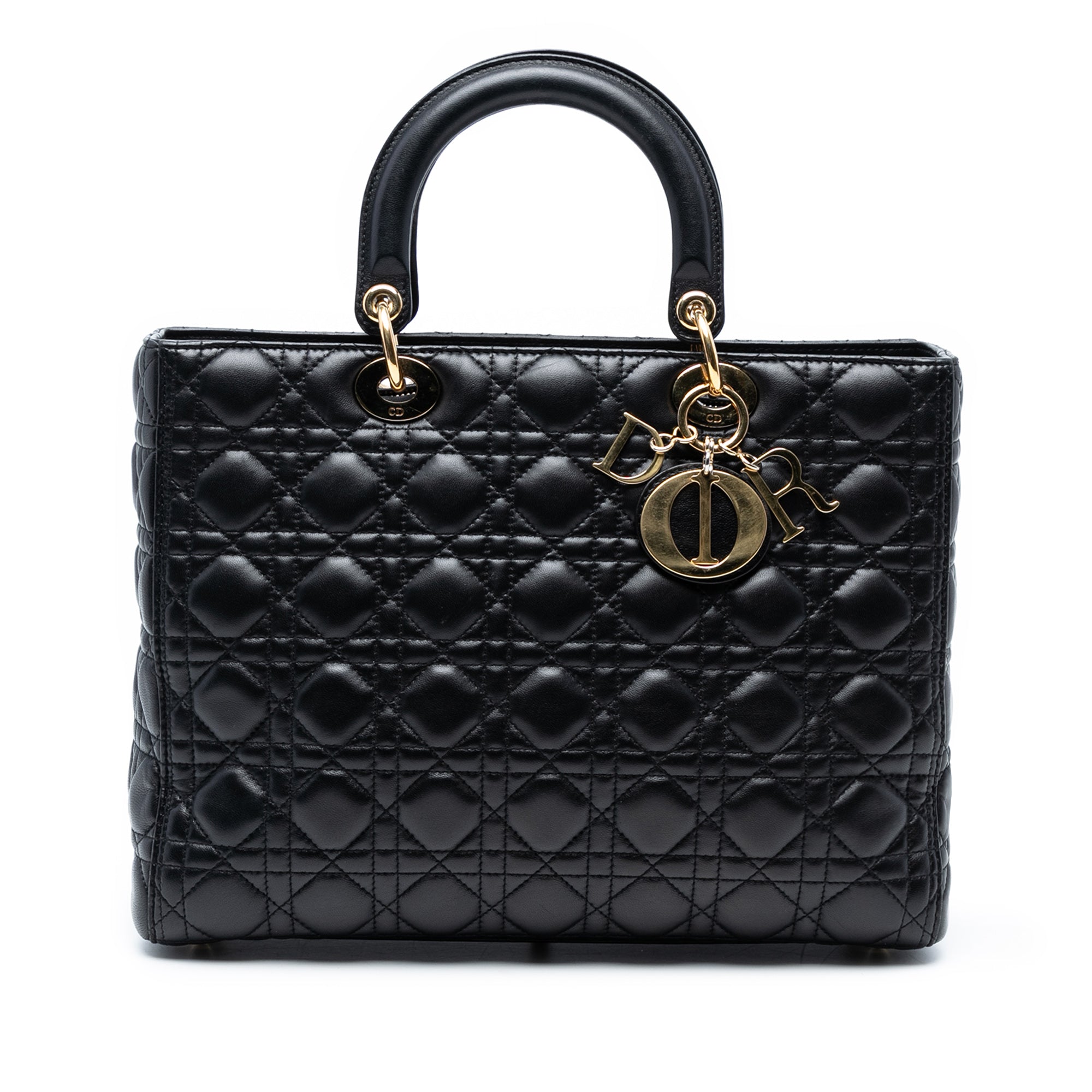 Large Lambskin Cannage Lady Dior