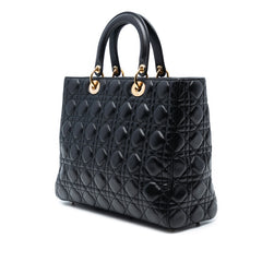 Large Lambskin Cannage Lady Dior