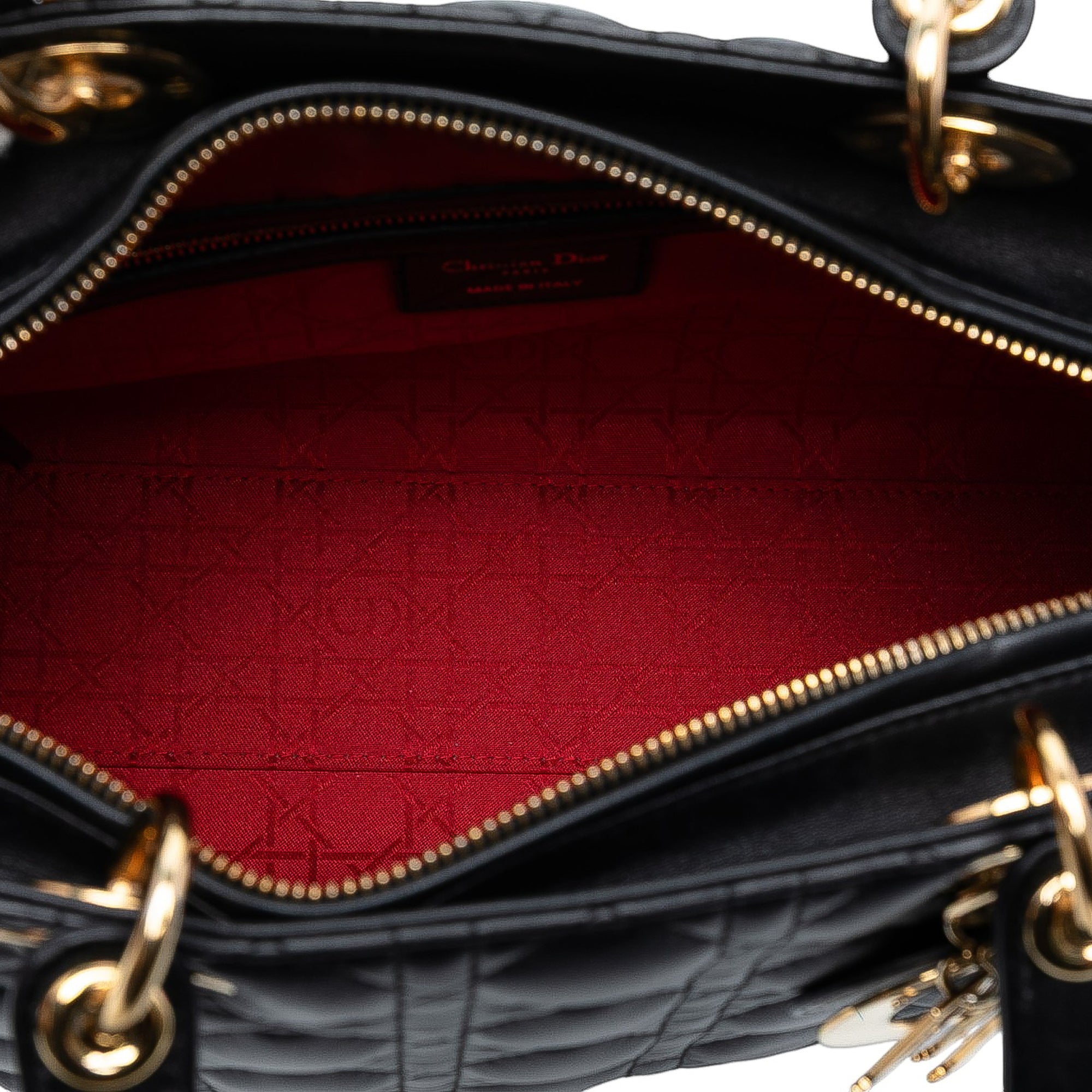 Large Lambskin Cannage Lady Dior