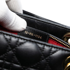 Large Lambskin Cannage Lady Dior