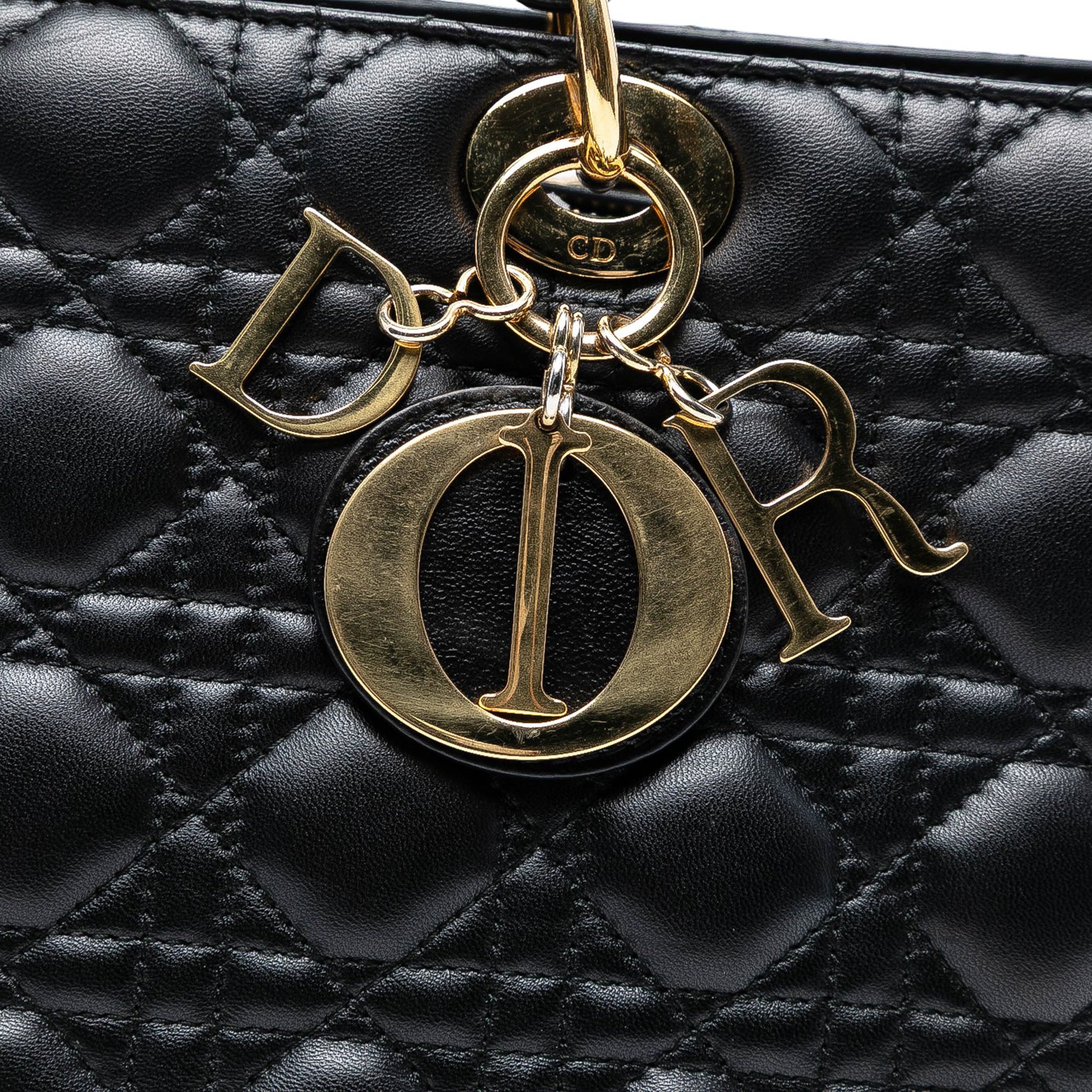 Large Lambskin Cannage Lady Dior