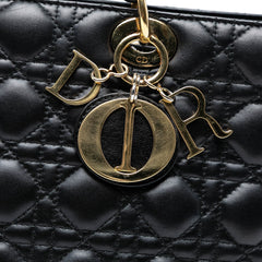 Large Lambskin Cannage Lady Dior