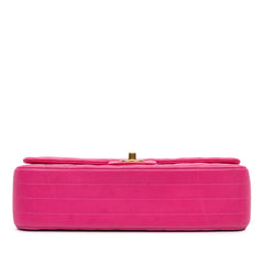 Medium Classic Chevron Lambskin Double Flap
