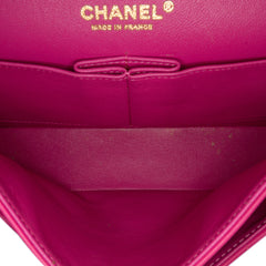 Medium Classic Chevron Lambskin Double Flap