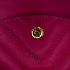 Medium Classic Chevron Lambskin Double Flap