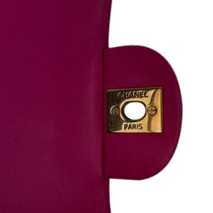 Medium Classic Chevron Lambskin Double Flap