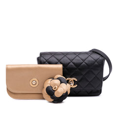 Small Quilted Lambskin Private Affair Camellia Flap