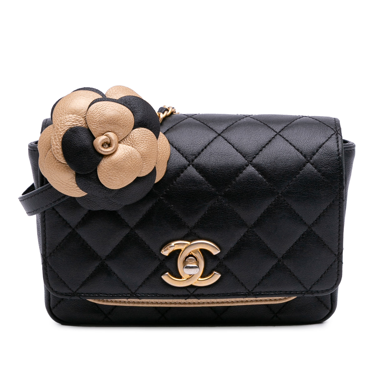 Small Quilted Lambskin Private Affair Camellia Flap