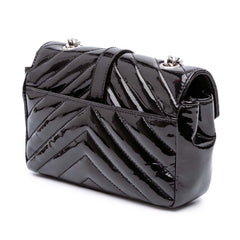 Baby Patent Chevron Classic Monogram Chain Bag