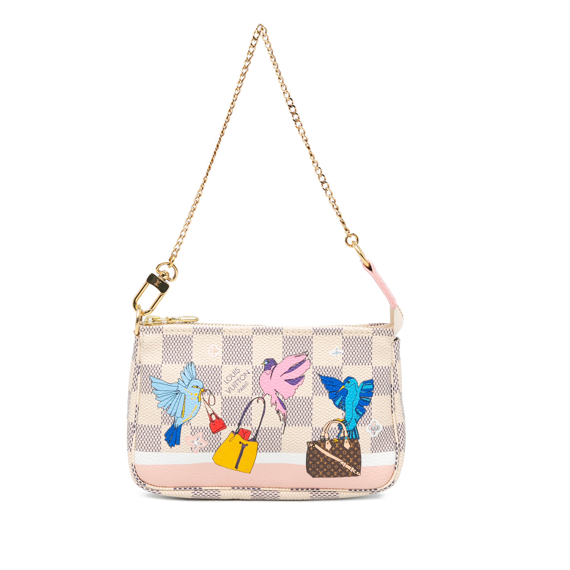 Damier Azur Christmas Birds Mini Pochette Accessoires