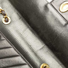 Maxi XL Chevron Lambskin Single Flap