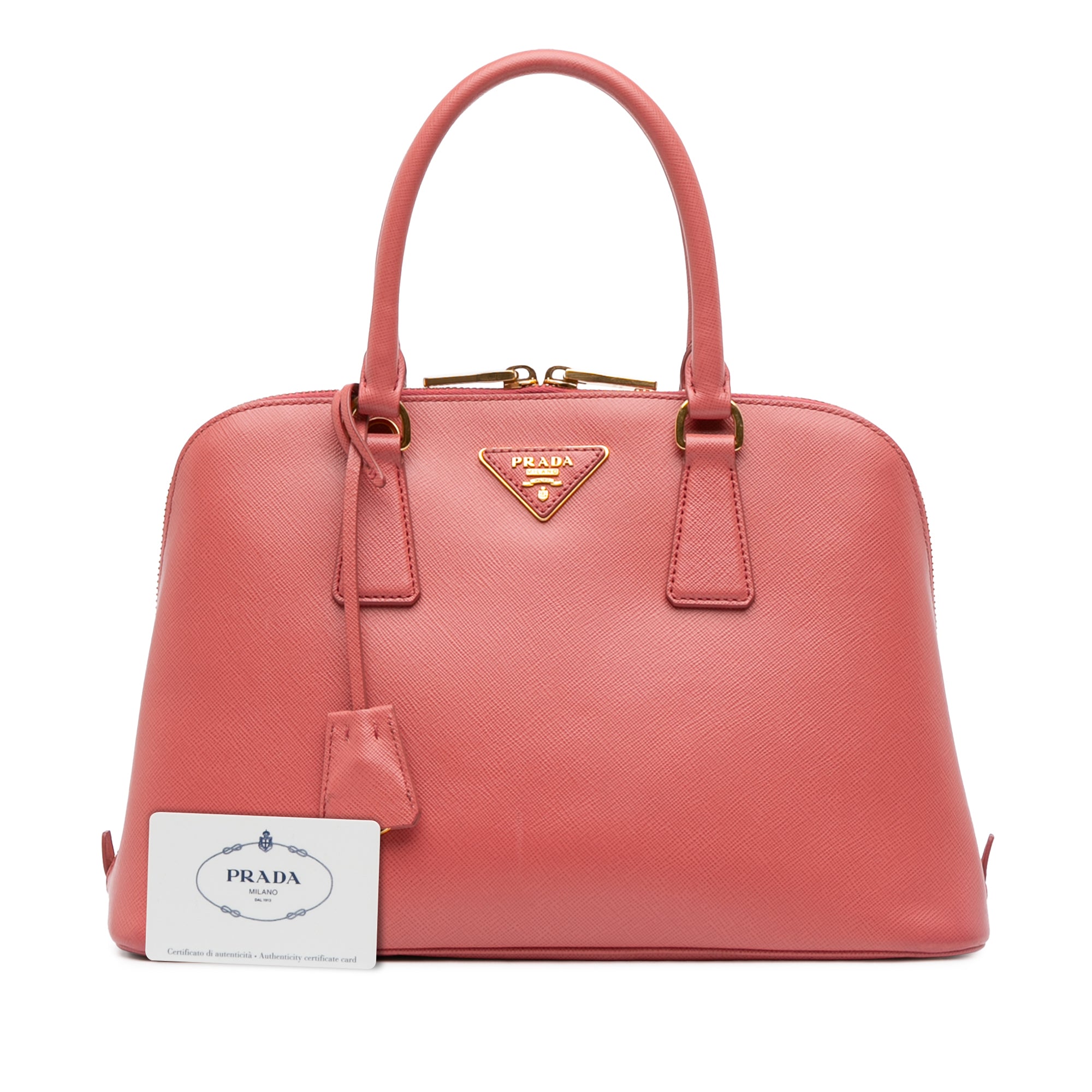 Medium Saffiano Lux Promenade Satchel