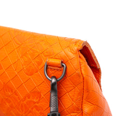 Leather Intrecciomirage Butterfly Chain Flap Crossbody
