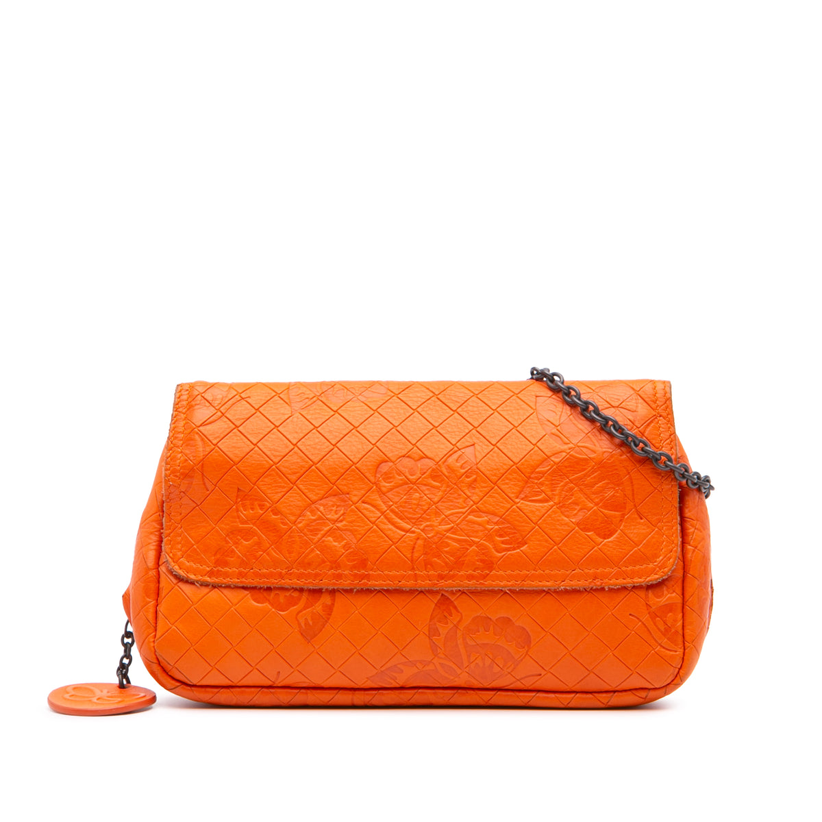 Leather Intrecciomirage Butterfly Chain Flap Crossbody