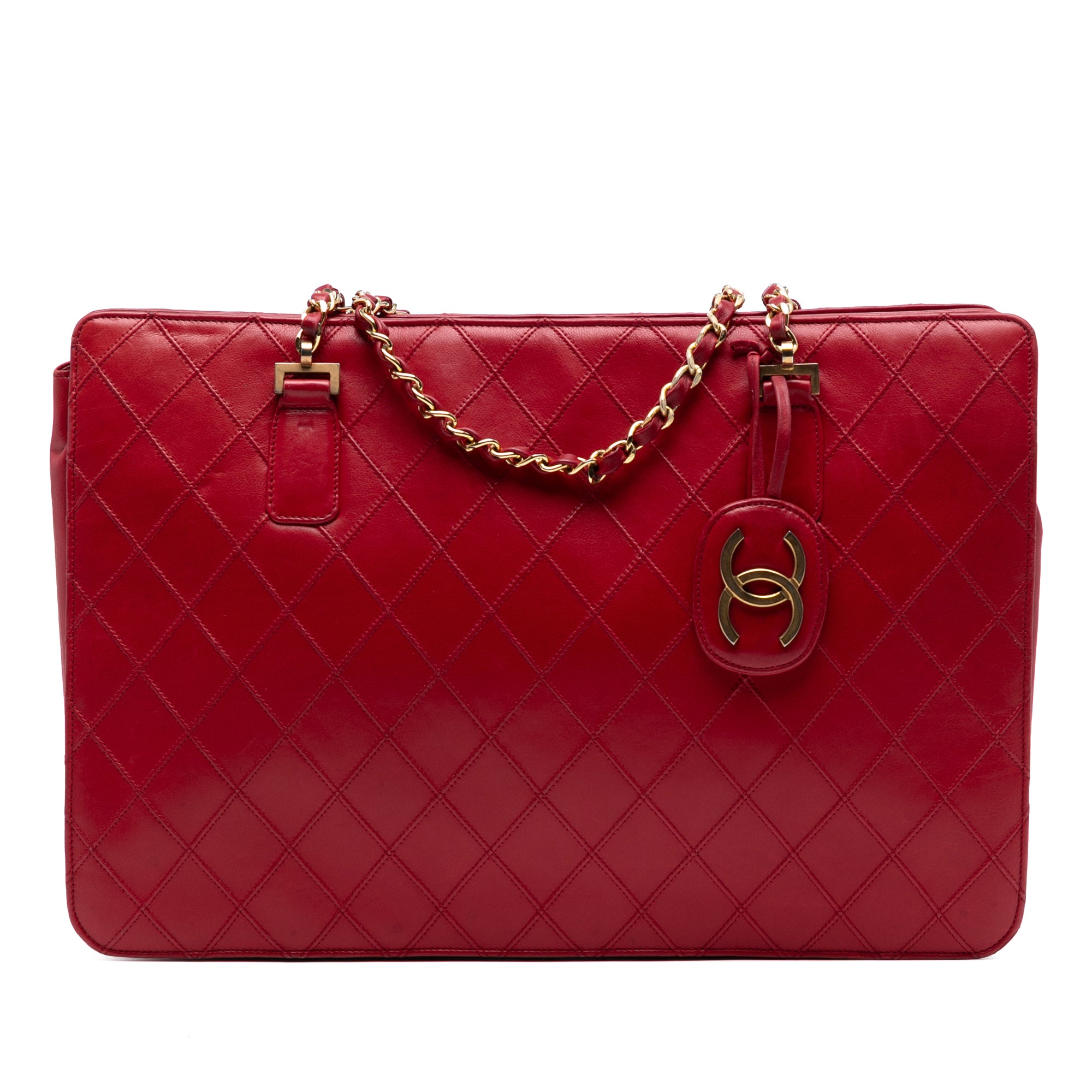 CC Quilted Lambskin Chain Tote