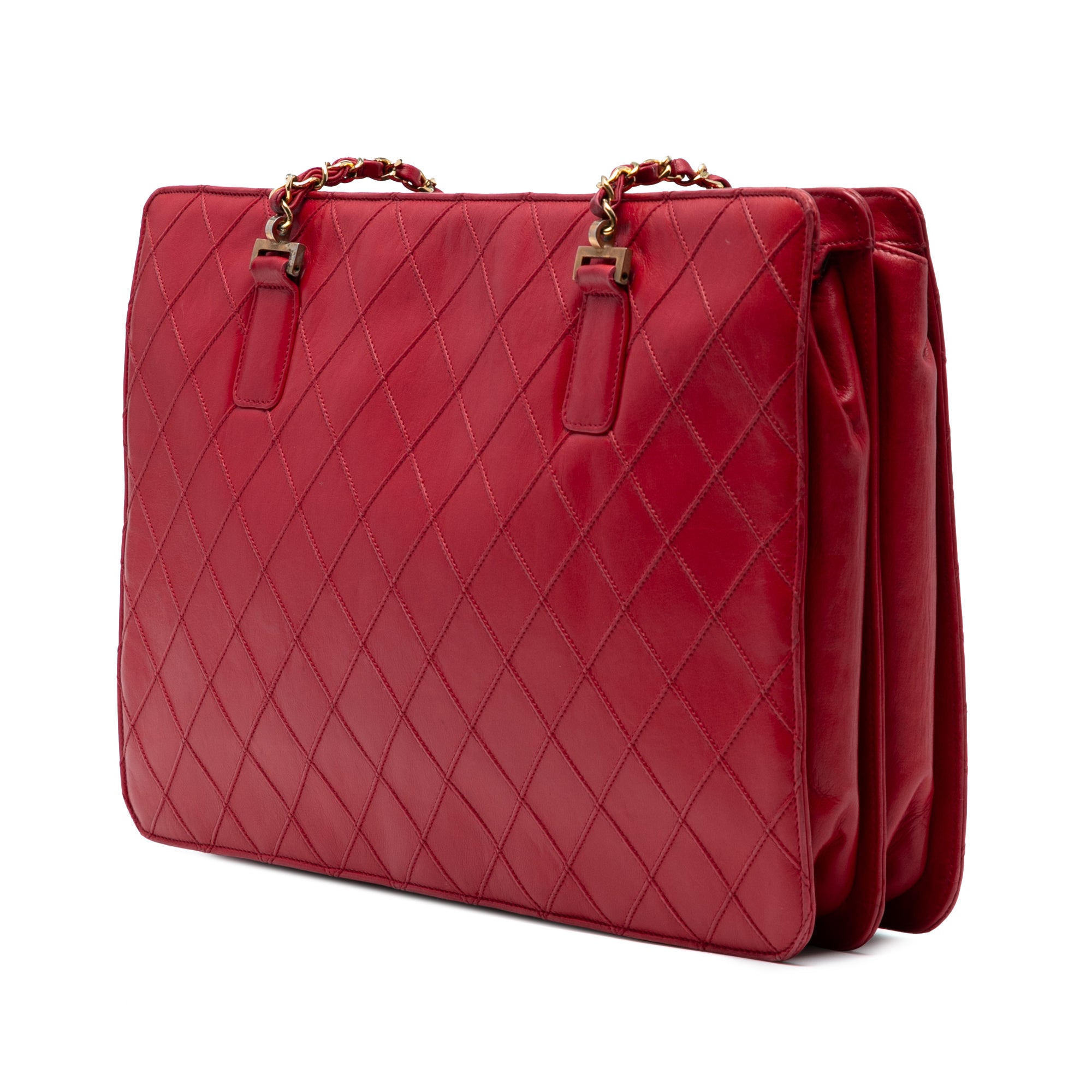CC Quilted Lambskin Chain Tote