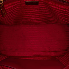 Small Saffiano Lux Galleria Double Zip Satchel