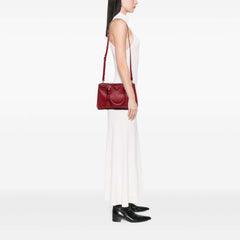 Small Saffiano Lux Galleria Double Zip Satchel