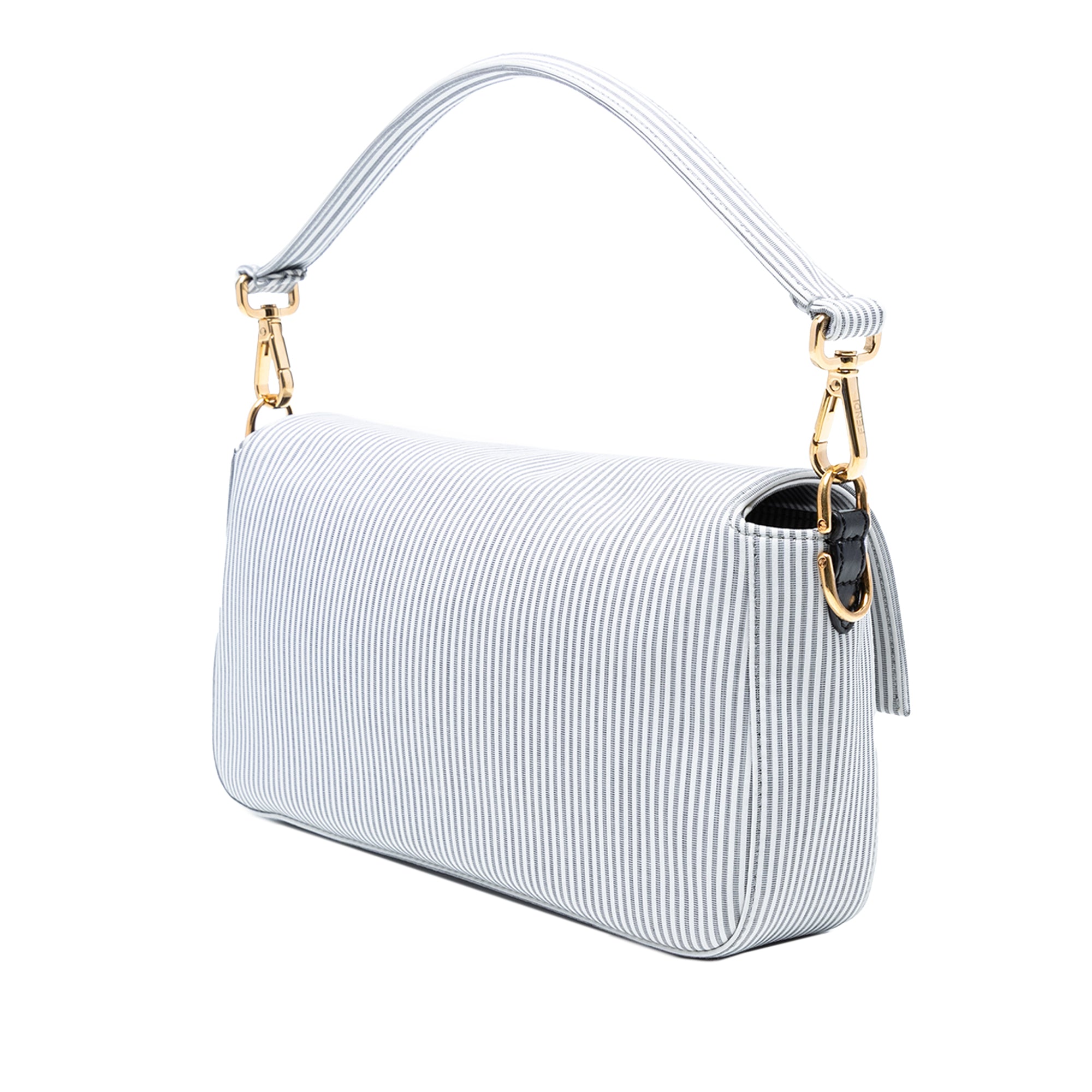 Striped Jersey Baguette Satchel