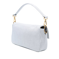 Striped Jersey Baguette Satchel