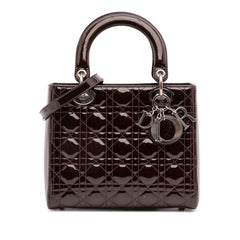 Medium Patent Cannage Lady Dior