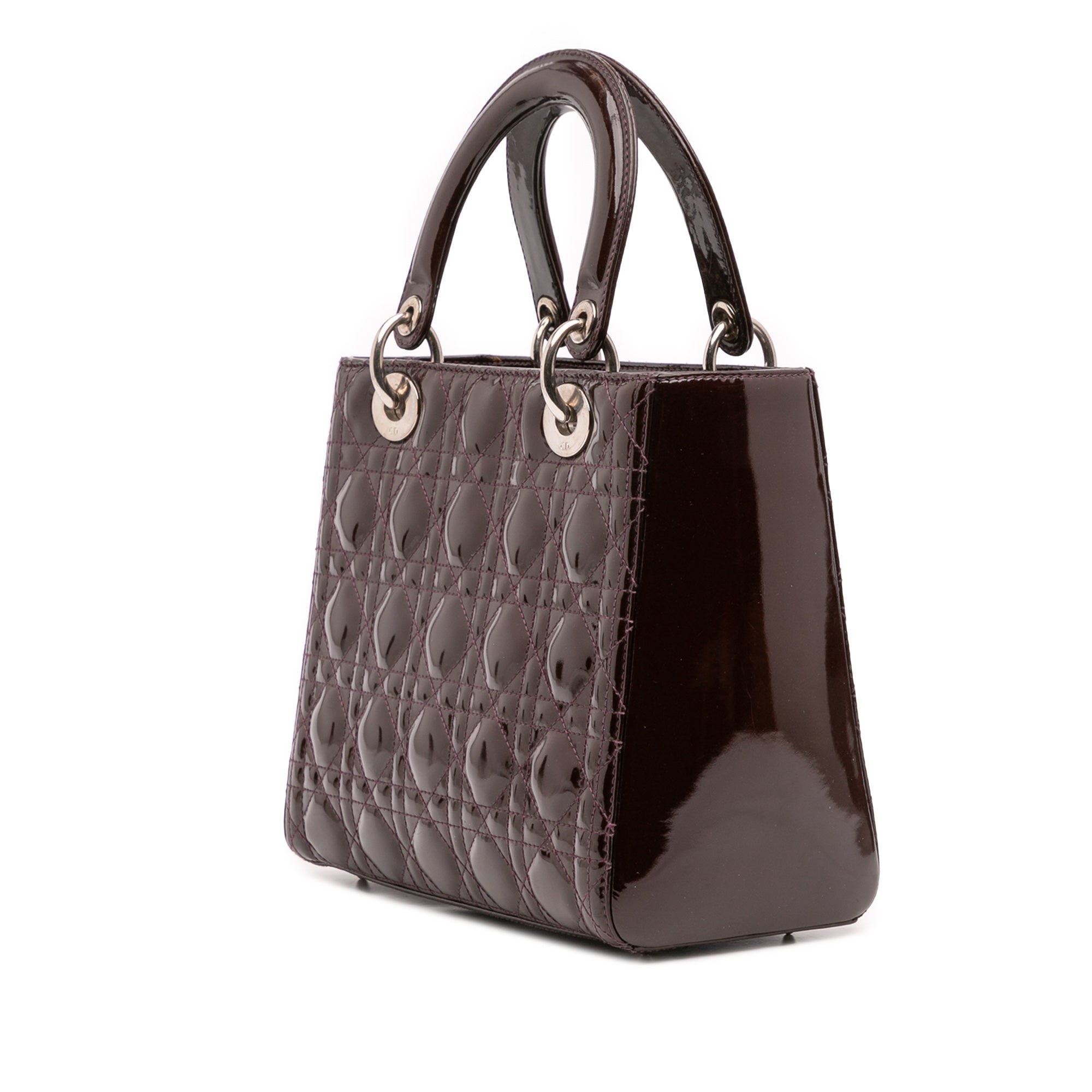 Medium Patent Cannage Lady Dior