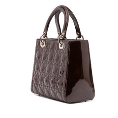 Medium Patent Cannage Lady Dior