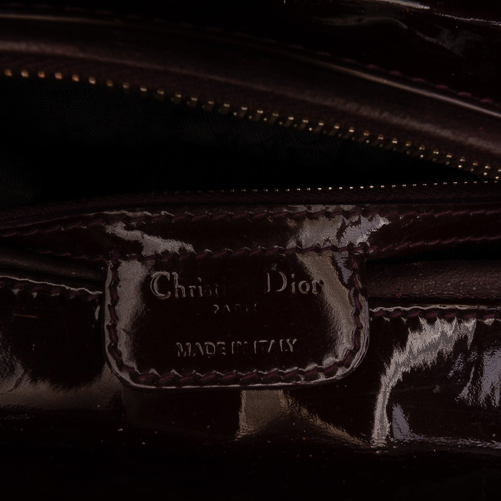 Medium Patent Cannage Lady Dior