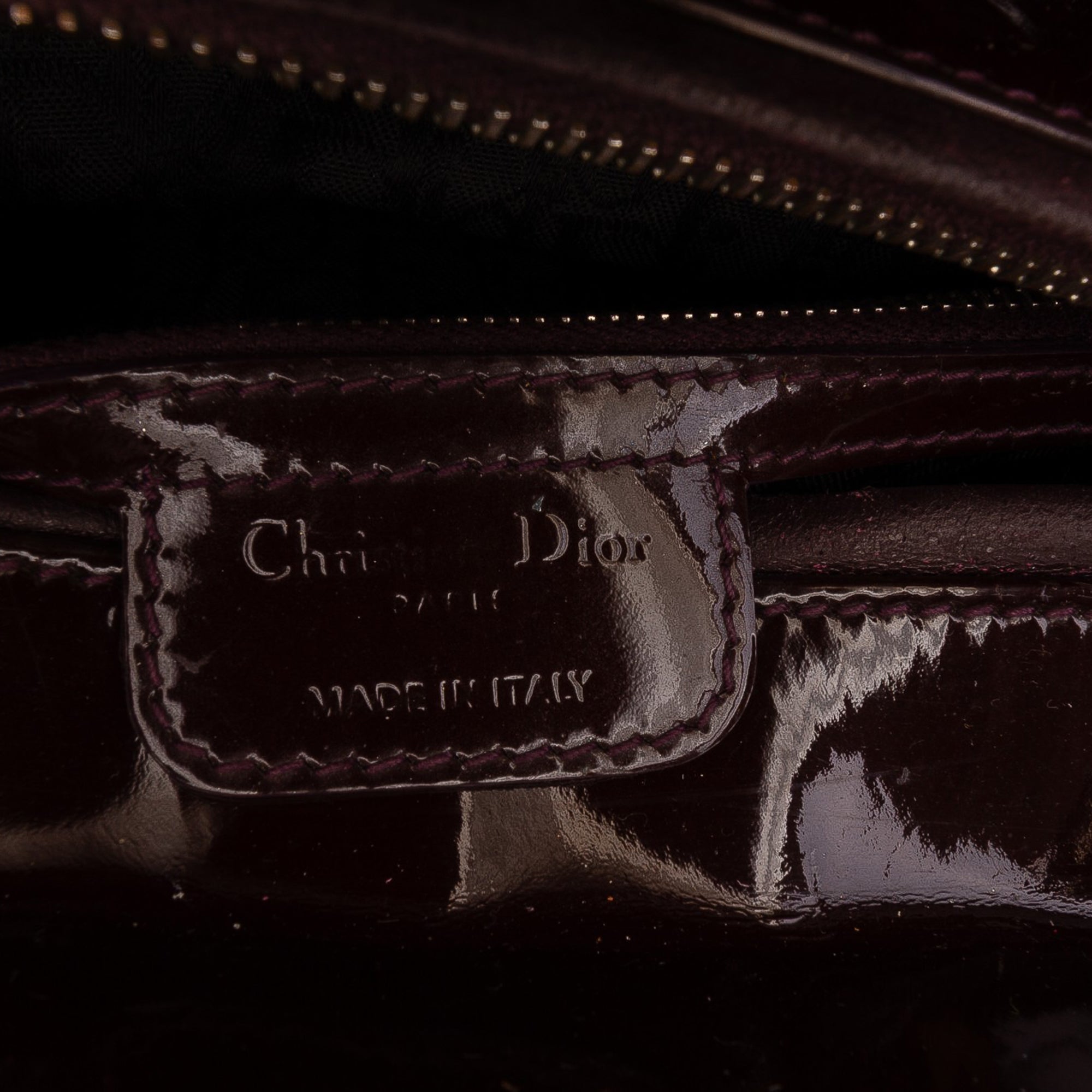 Medium Patent Cannage Lady Dior