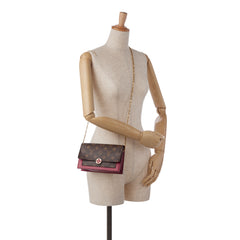 Monogram Flore Wallet On Chain 