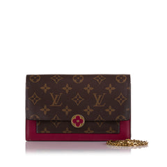 Monogram Flore Wallet On Chain 