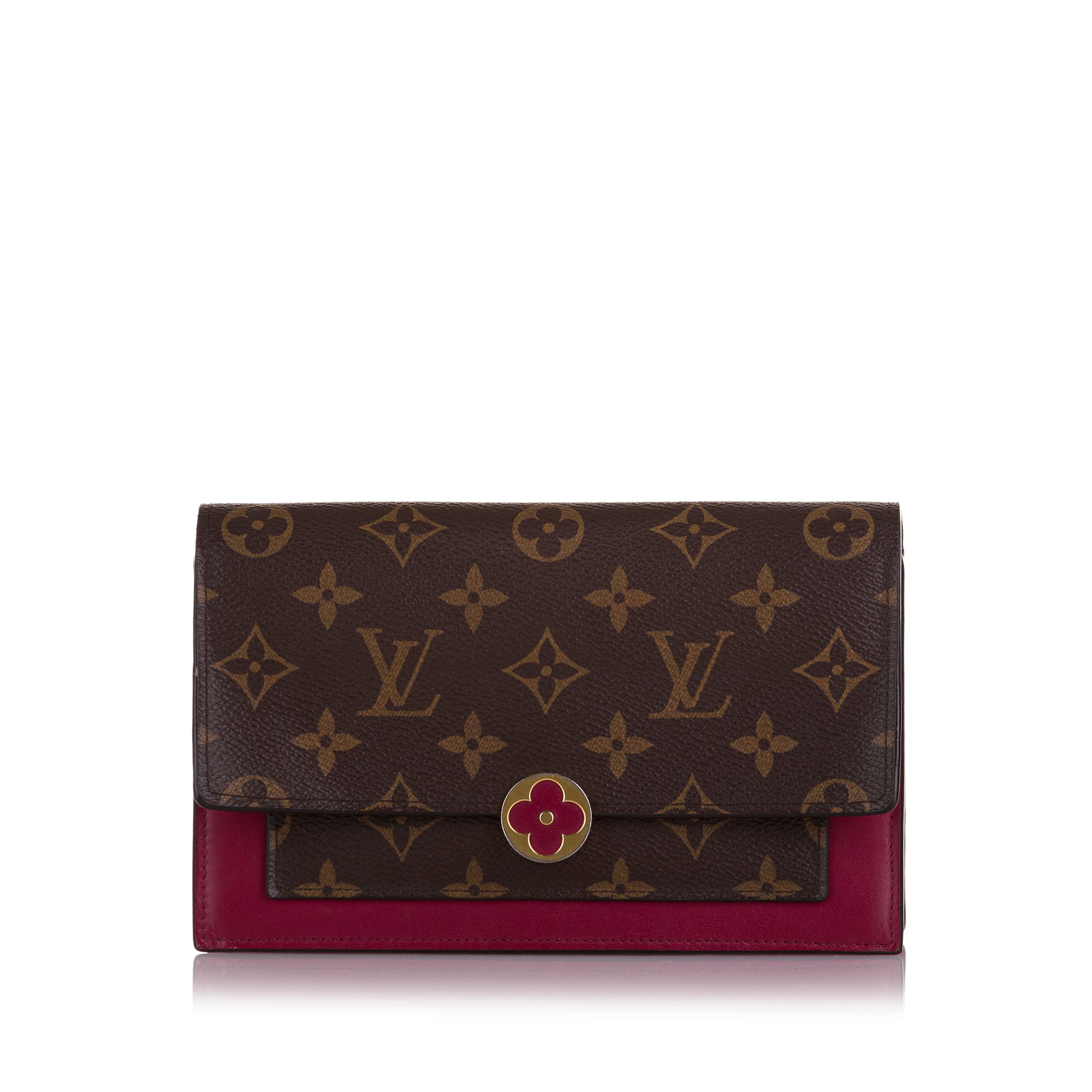 Monogram Flore Wallet On Chain