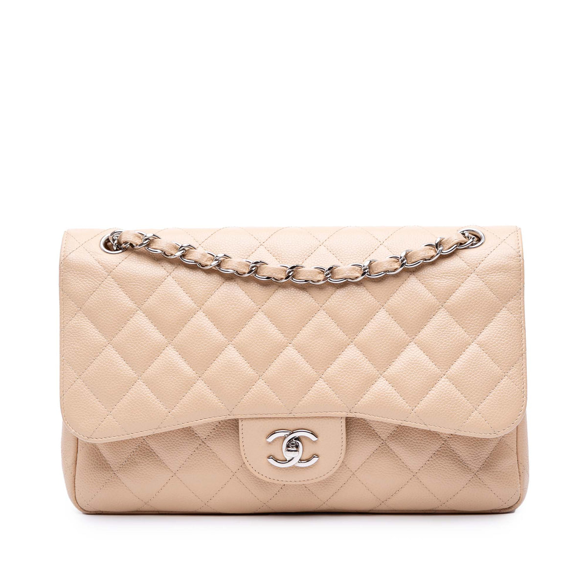 Jumbo Classic Caviar Double Flap