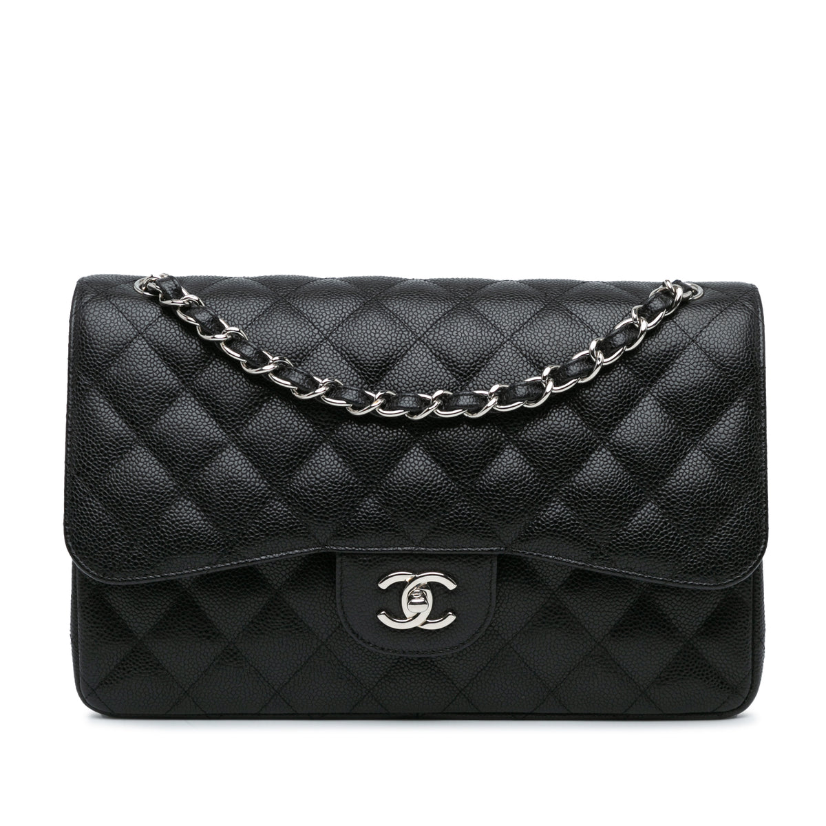 Jumbo Classic Caviar Double Flap