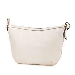 Leather Logo Half Moon Crossbody