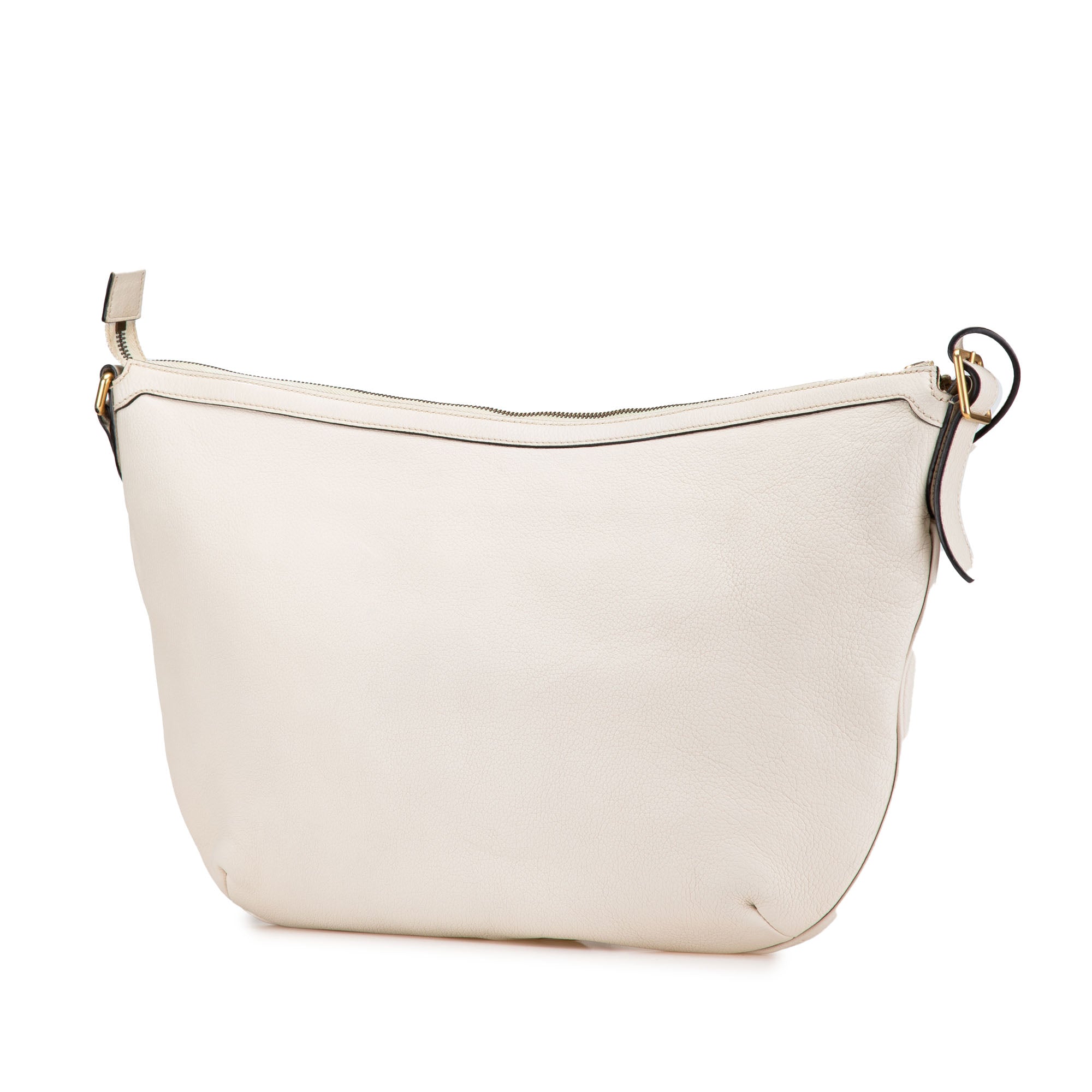 Leather Logo Half Moon Crossbody