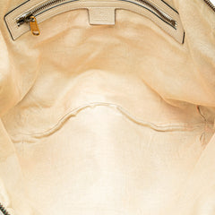 Leather Logo Half Moon Crossbody