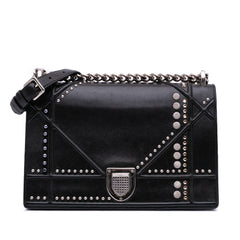 Medium Studded Lambskin Diorama Flap