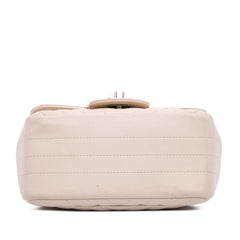Mini Square Classic Chevron Lambskin Single Flap